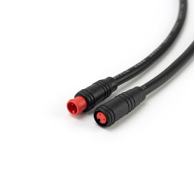 Yüksek Gerilim Siyah Ebike Kablo Konektörü Erkek Dişi IP65 Tel Tipi