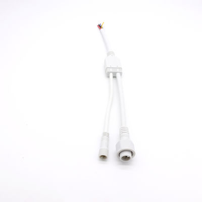 Beyaz PVC Su Geçirmez Y Konnektör IP68 M12 250V CCC Sertifikalı