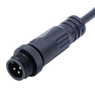 Çıktı ışığı için dirseği kadın fiş M12 IP68 su geçirmez vida tipi bağlantıları
